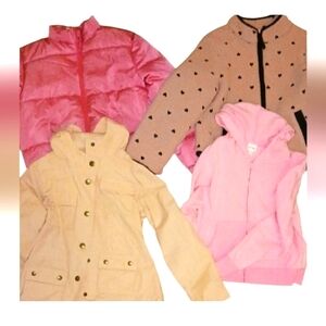Old Navy Pink and Cream Kids Puffer Jacket Set